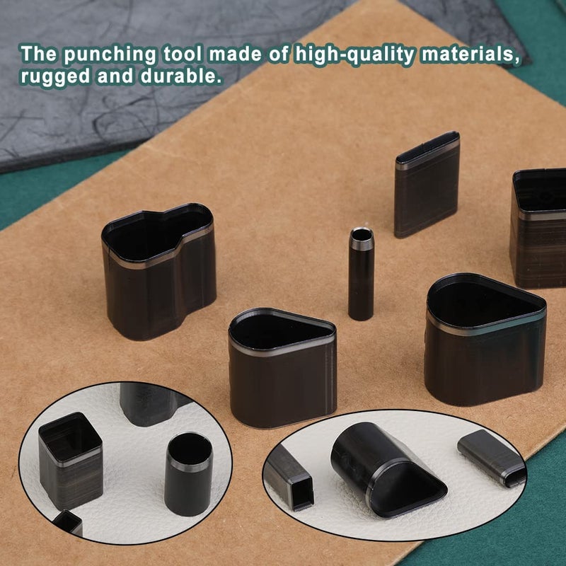 Yizzvb 24 Style Hollow Punch Cutter Tool, One Hole Leather Cutting Tools with Box, Different Shape Punch Tool Set Hole Leather Hollow Punch Cutter, Craft Tools Kit for Handmade DIY Craft - Image 2
